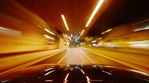 Time Lapse From Car Night Driving Harbour Bridge 181GYNDR_NTSC Stock Footage 25208040