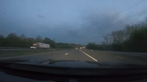 Time lapse in a car at night Stock Footage 106947268