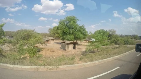 Time lapse from car side view of Madagascar road Stock Footage 89665068