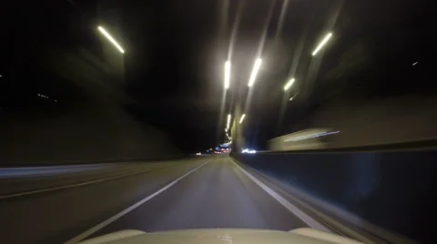 Time lapse of a car speeding down the highway Stock Footage 32846853