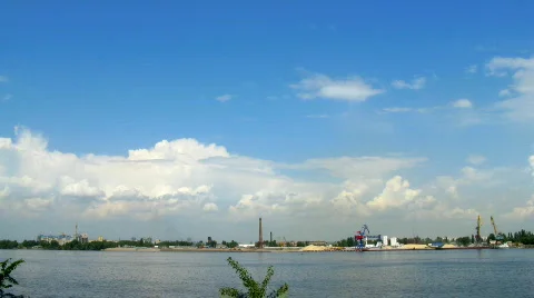 Time lapse cargo port. Stock Footage 723338