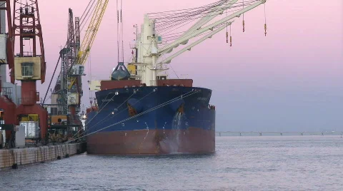 Time lapse cargo ship Stock Footage 314735