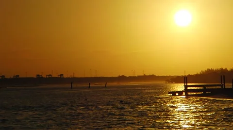 Time lapse Caribbean sunset Stock Footage 44301170