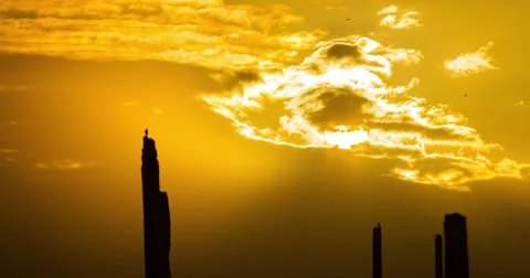 Time lapse of Caribbean sunset sky Stock Footage 47521101