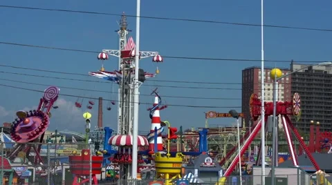 Time lapse carnival rides Stock Footage 41608364