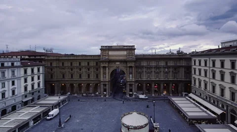 Time Lapse of carousel in Piazza della Repubblica Stock Footage 48131862