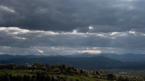 Time lapse carpatians mountains clouds part one Stock Footage 130203695