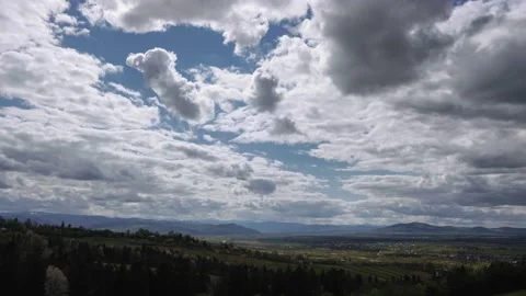 Time lapse carpatians mountains clouds part three Stock Footage