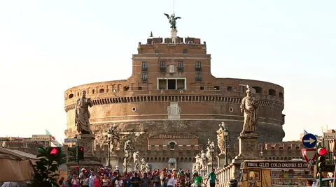 Time Lapse Castel Sant'angelo Stock Footage 53724853