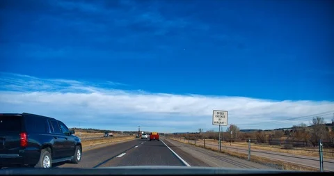 Time-Lapse Castle Rock CO on i25 Stock Footage 90952297