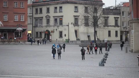 Time-lapse: Castle Square in Warsaw, Poland Stock Footage 57802957