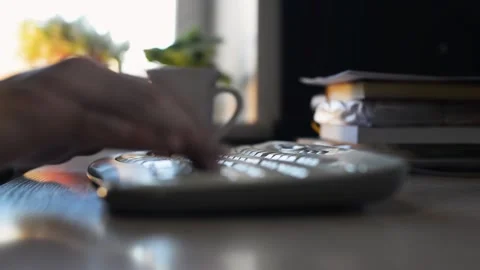 Time lapse caucasian man fast speed typing on keyboard, working home office Stockbeeldmateriaal 197997629