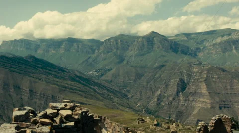 Time lapse of the Caucasus Mountains. Stock Footage 52756905