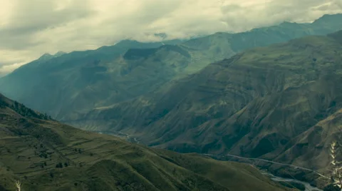 Time lapse of the Caucasus Mountains. Stock Footage 52757172