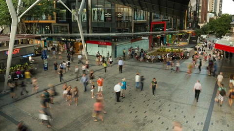 Time-lapse of CBD shopping Stock Footage 61197418