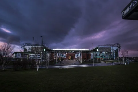A time lapse of Celtic park from daylight to night time, Glasgow. Stock Footage 90754211