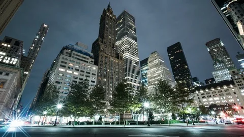 Time Lapse - Central Park North Traffic Circle - New York Stock Footage 112857763