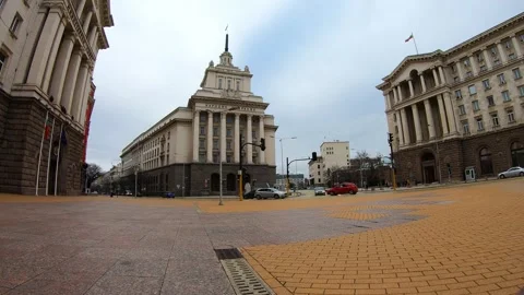Time-lapse of Central Sofia with Government Buildings Stock Footage 320499635