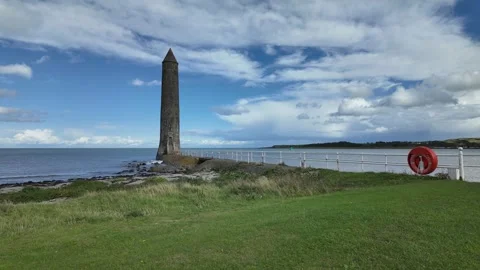 Time lapse Chaine Memorial Tower Larne Northern Ireland Stock-Footage 316912979