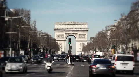 Time lapse Champs-Élysée, Paris  Stock Footage 47802644