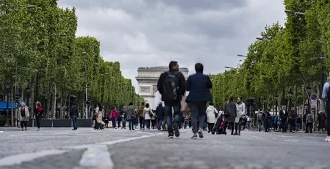 Time Lapse, Champs-Elyses, Paris, France Stock-Footage 108706157