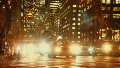 Time-lapse of chaotic road in New York with traffic jam in rush hour Stock Footage 124661382