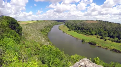 Time lapse of Chavón River - Altos de Chavón at La Romana, Dominican Republ Stock Footage 60407594