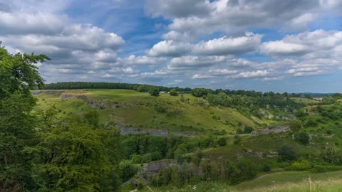 Time lapse of Chee Dale, Buxton, Derbyshire, England, United Kingdom, Europe Stock Footage 279893869