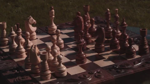 Time-lapse chess field with shadows Video stock 62971826