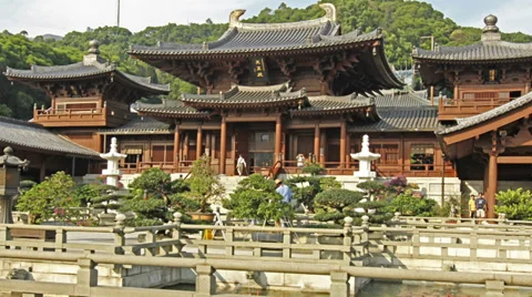 Time lapse of chi lin nunnery Stock Footage 39307337