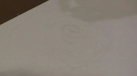 Time Lapse Chibi Face Drawing Stock Footage 572202