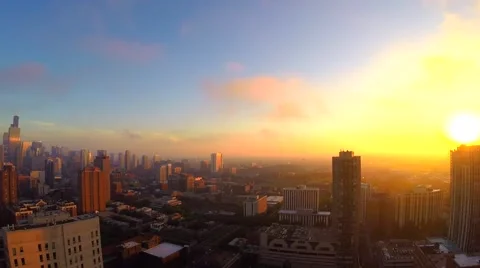 Time Lapse of Chicago City Scape No.1 Stock Footage 45403394