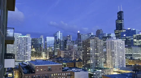 Time-lapse of Chicago day to night Stock Footage 36859860