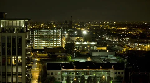 Time-lapse of Chicago Night Stock Footage 36867337