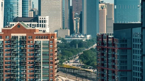Time-lapse of a Chicago roadway Stock Footage 99190991