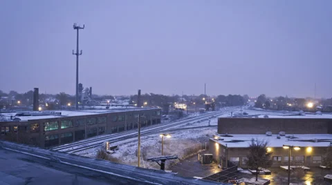Time-lapse of Chicago by the train tracks Stock Footage 36861712