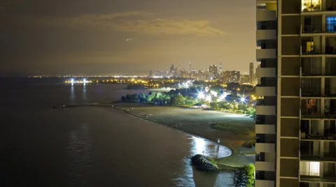 Time-lapse of Chicago by the water Stock Footage 37066737