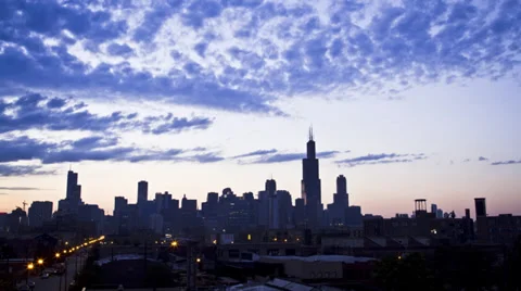 Time-lapse of Chicago's skyline Stock Footage 37067387
