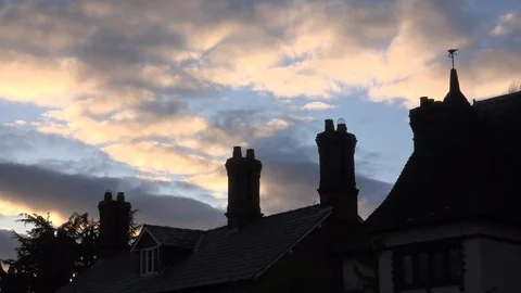 Time lapse Chimney smoke going into the atmosphere England UK 4K Stock Footage 106185294