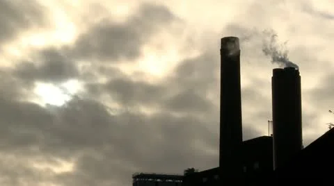 Time lapse, Chimney Stacks at Guinness factory Stock Footage 10902685