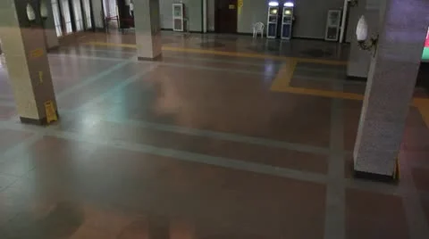 Time-lapse China Chinese train station hallway many crowd people walking busy Stock Footage 22147939