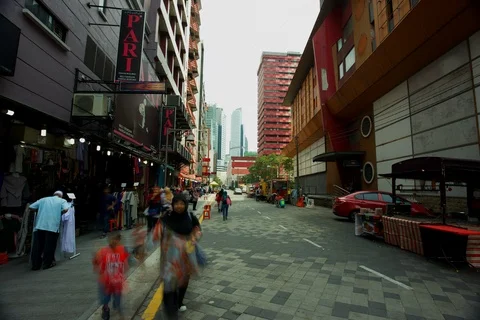 Time lapse of the Chow Kit area of Kuala Lumpur, Malaysia. Stock Footage 115922871