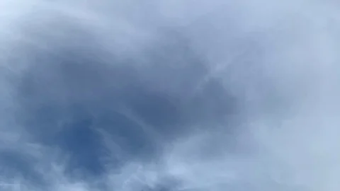 Time lapse of cirrostratus clouds moving directly overhead Vídeo Stock 113950830