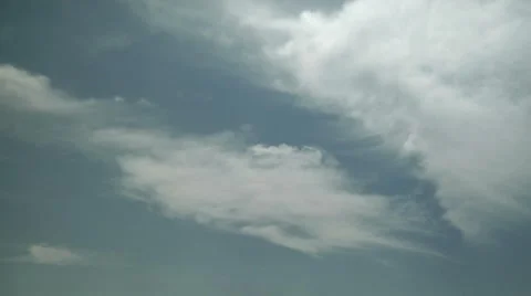 Time Lapse of Cirrus Clouds Clearing Out to Leave Blue Sky Stock Footage 54725613