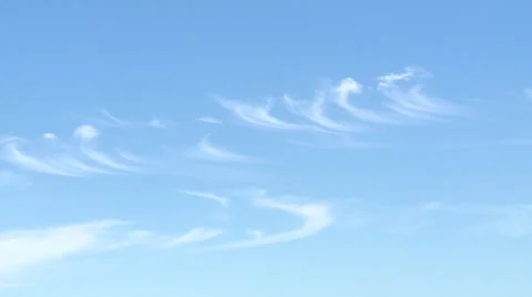 Time lapse of cirrus clouds from plane contrails Stock Footage 49626720