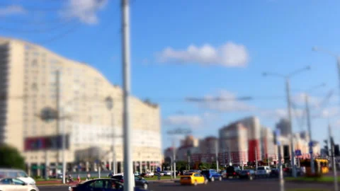 Time Lapse City With Blur Area Stock Footage 162941448