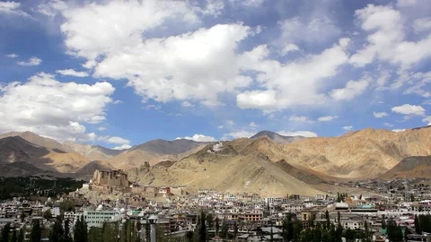 Time lapse city day in a mountain valley Stock Footage 95646904