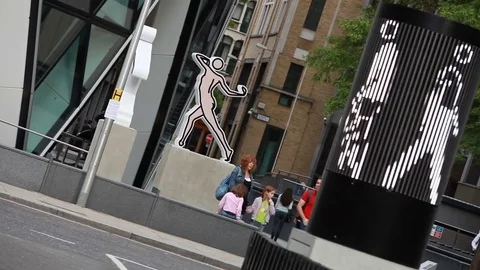 Time lapse city dutch angle with lights in London 스톡 동영상 76385511