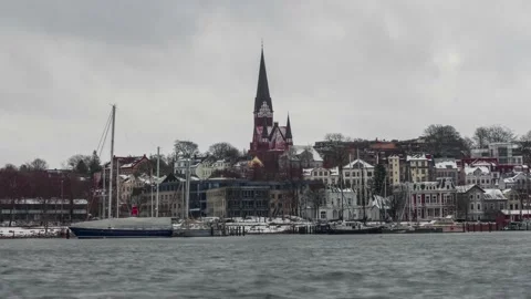 Time-lapse of the city Flensburg in winter Stock-Footage 195877004