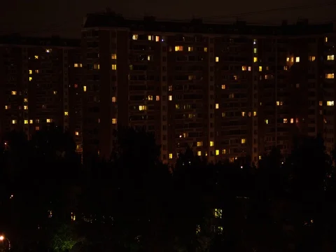 Time Lapse City Lights In Windows Stock Footage 78206332